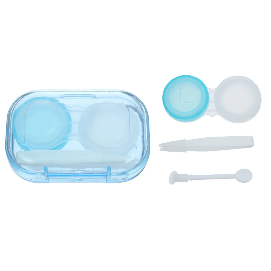 Estojo Porta Lente de Contato Compacto com Pinças Durável Multiuso