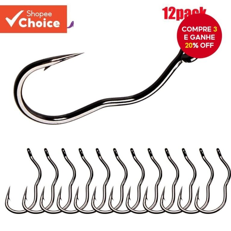 12pcs Anzol de Pesca Mata Kail Pancing Automático