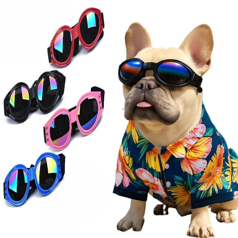 Óculos Sol Para Cachorro UV Dobrável com Alça E