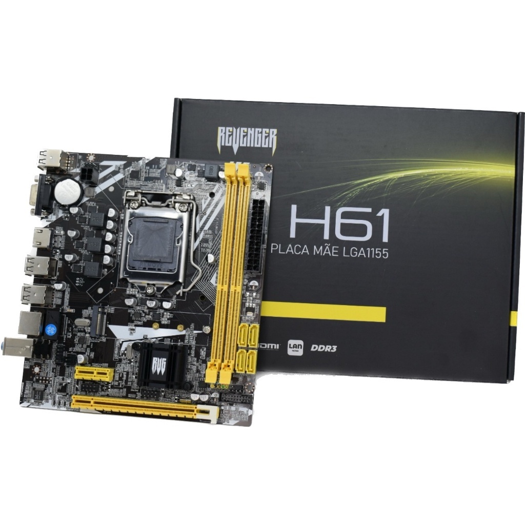 Placa Mãe Lga1155 Chipset Intel H61 16gb Usb 2.0