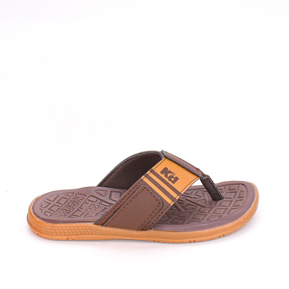 Chinelo Infantil Masculino Kidy Comfort Listra Marrom e Bege