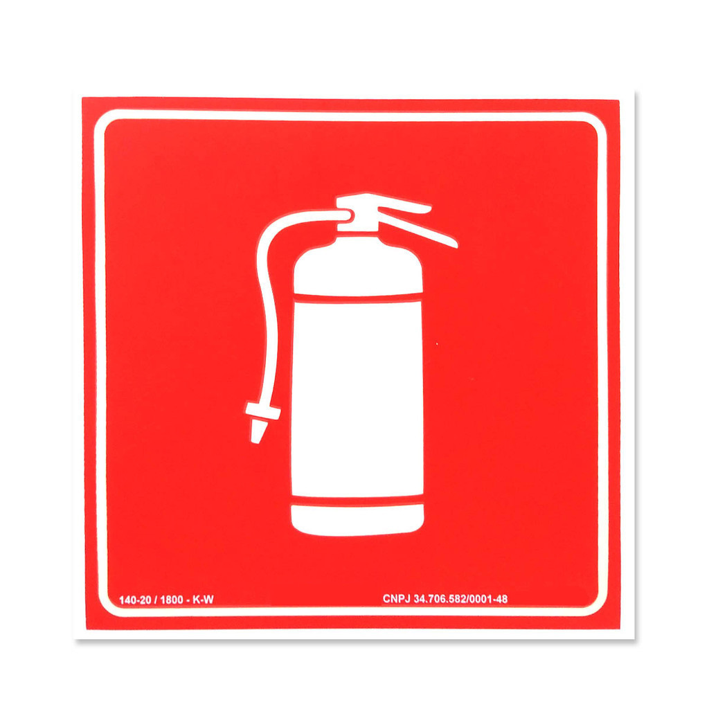 Placa Extintor E5 Sinalização Bombeiros Fotoluminescente Emergencia Anti Incendio