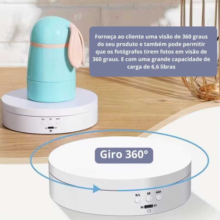Suporte Expositor Recarregavel USB Giratorio Eletr