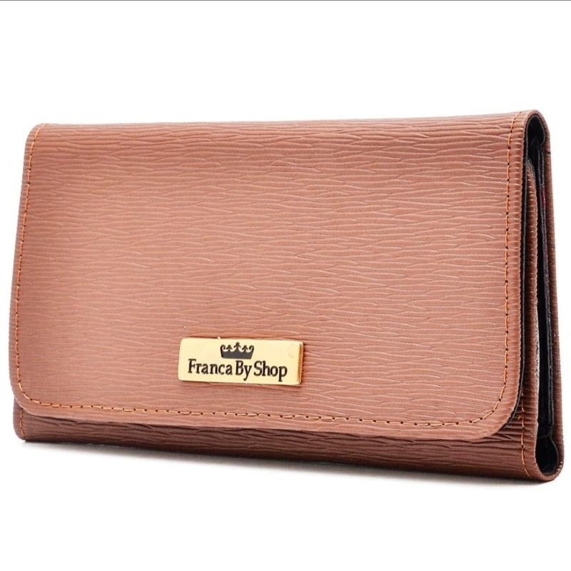 Carteira Feminina Social Porta Cartões Multiuso Caramelo