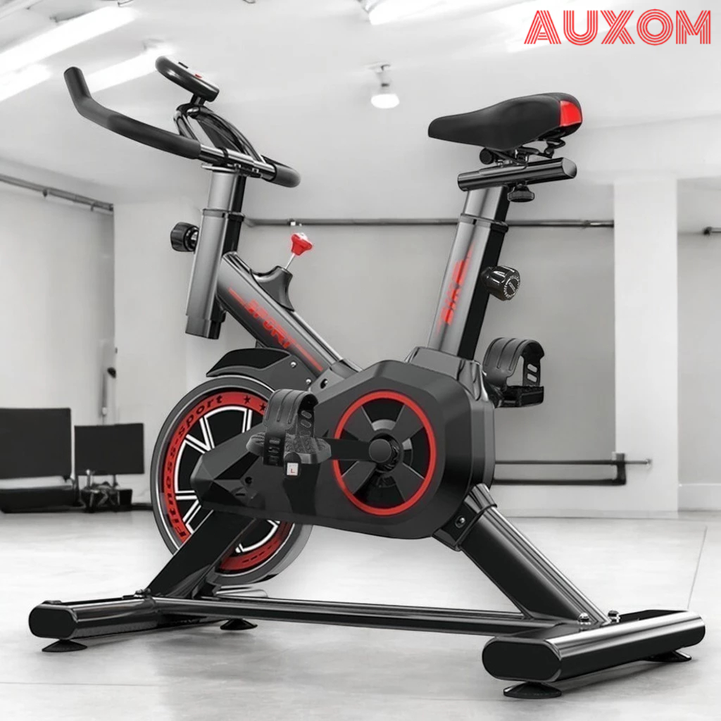 Bicicleta Spinning Ergométrica para Exercícios em Casa com Monitor Digital Suporte até 120kg