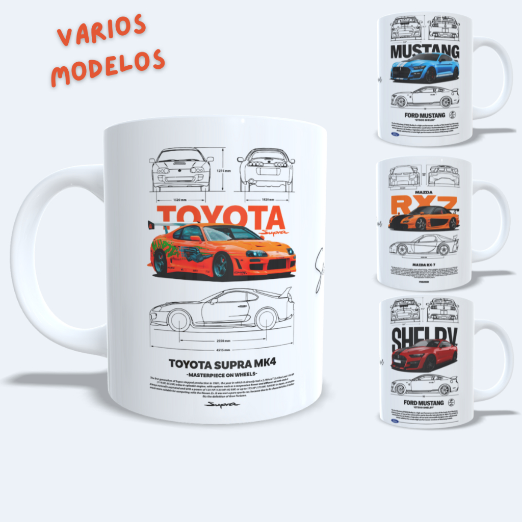 Caneca Xicara Personalizada Carros Colecionador Com seu Nome Varios Modelos