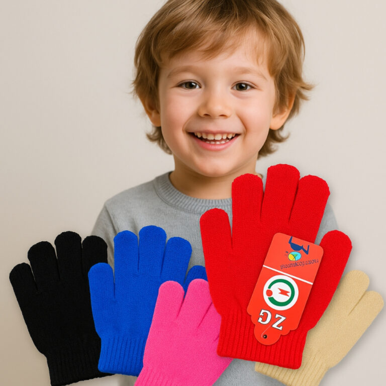 Kit 3 Pares De Luvas Lã Infantil Inverno