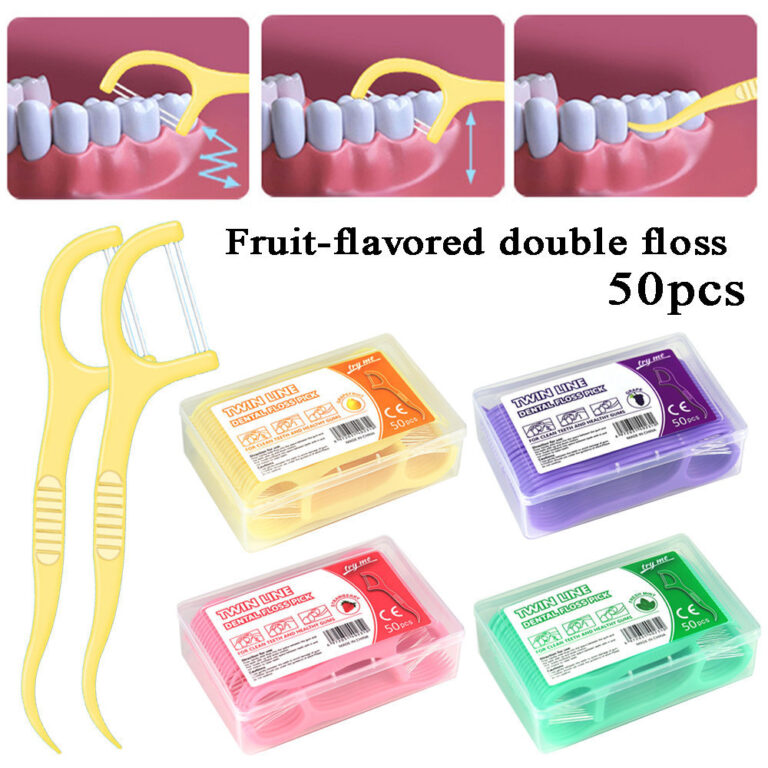 200 palitos de fio dental sabor frutas ultrafinos 