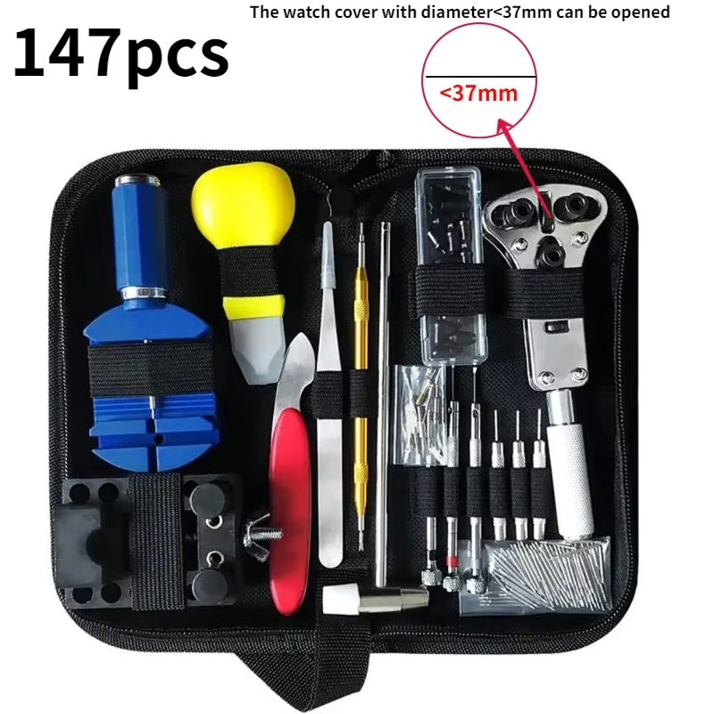 Conjunto De 147 Peças Kit De Reparo De Relógio Kit Completo De Ferramentas Para Relojoeiro