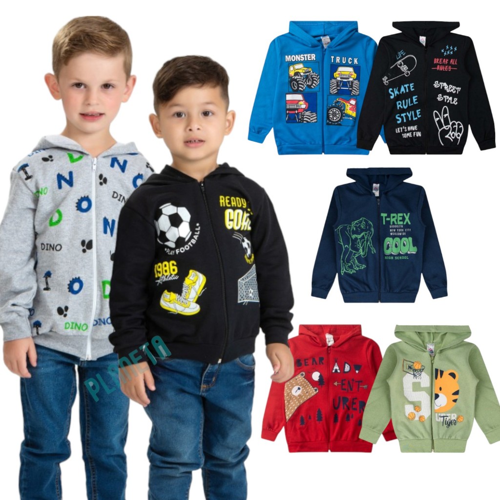 3 Jaquetas Infantil Menino Inverno Premium Tamanhos 1 a 16