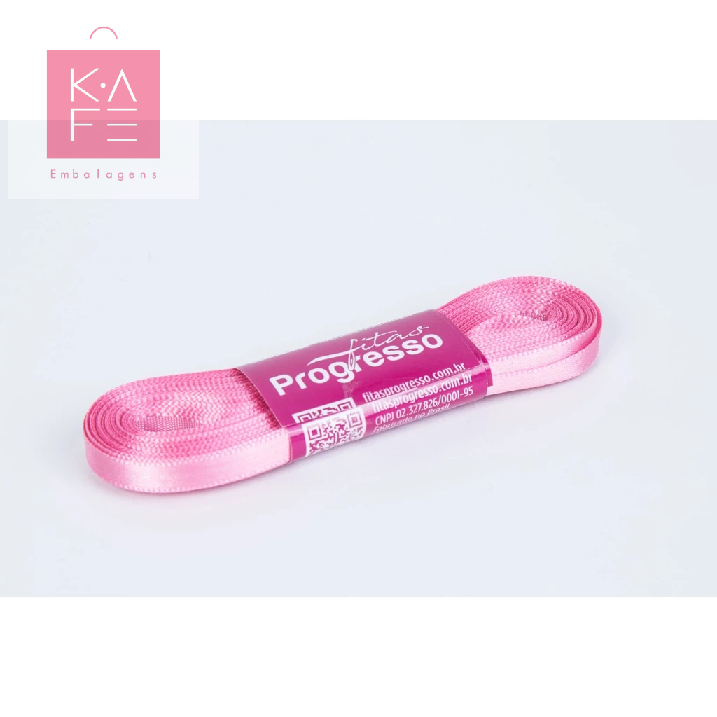 Fita de Cetim Rosa Escuro Cor 240 – 01 unidade – Progresso – Kafe Embalagens