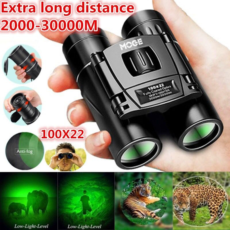 Binóculos HD 3000-30000M binóculos de visão noturna portáteis para exteriores com pouca luz
