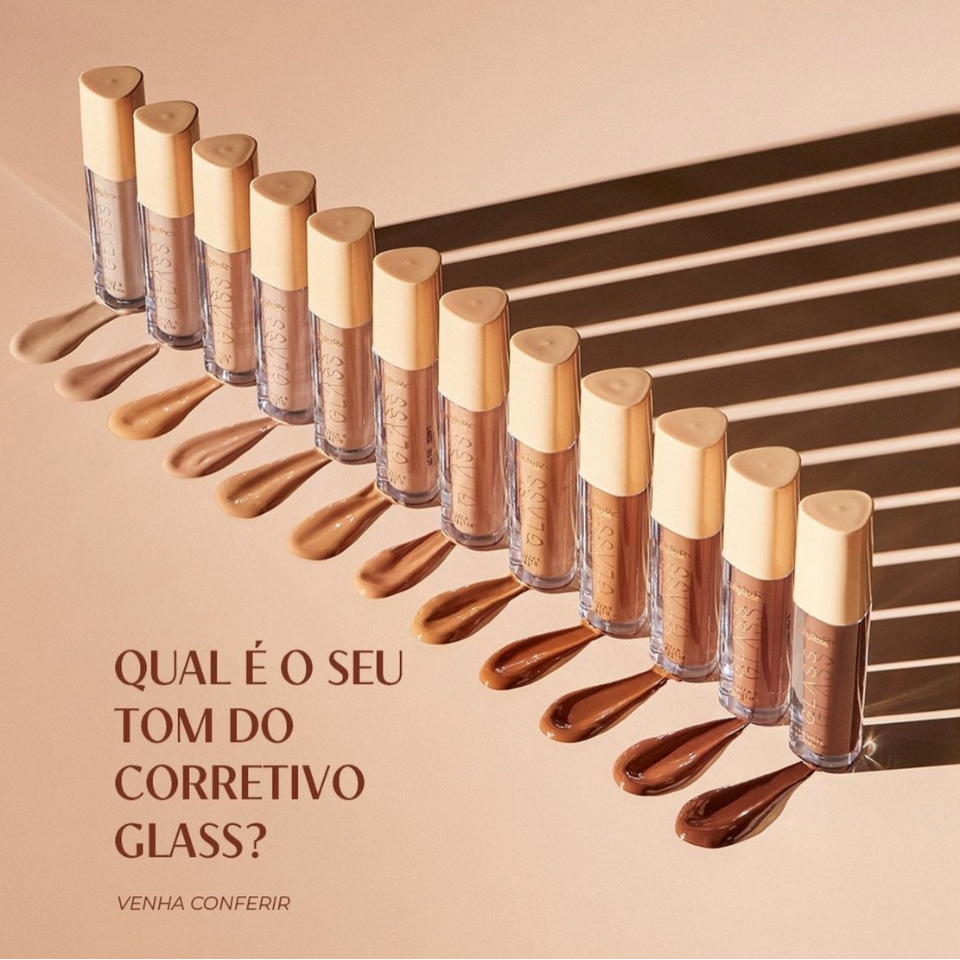 Corretivo Líquido Textura Leve Com Acabamento Aveludado GLASS BY RUBY ROSE