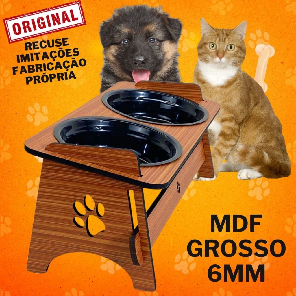 Comedouro  Bebedouro  Pet Suspenso Para Cães e Gatos Elevado Com TAMPAS