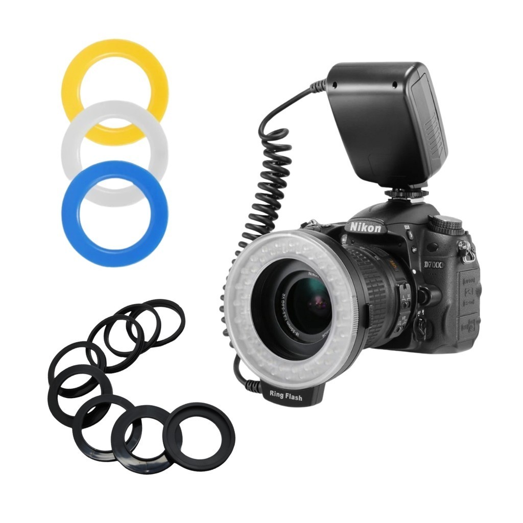 Flash Macro Ring Light LED 550D para Câmeras DSLR Nikon/Canon