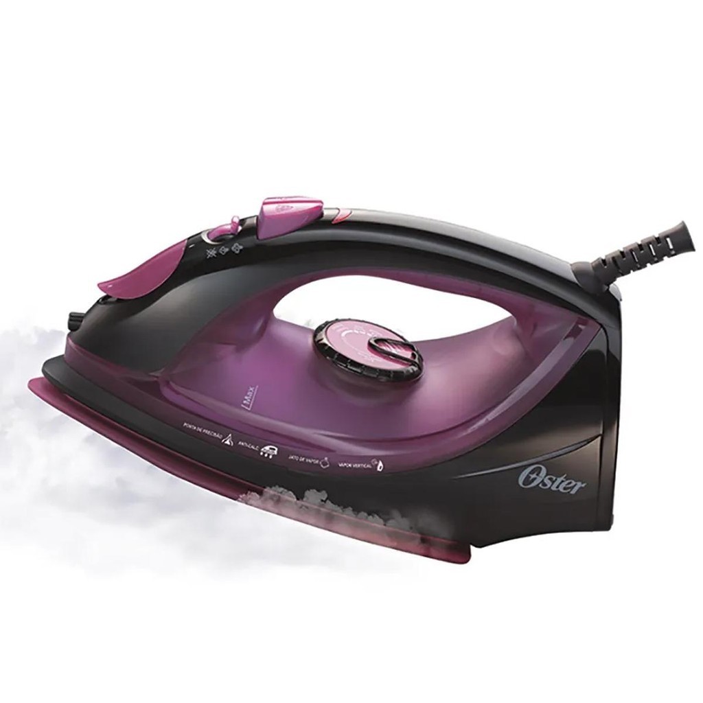 Ferro de Passar Roupa a Vapor Cerâmica GCSTBS5956 Preto e Roxo – Oster