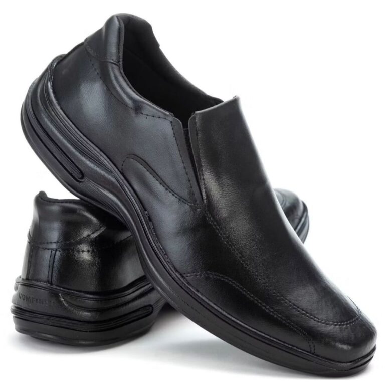 Sapato Masculino Social Casual Liso Ortopédico Co