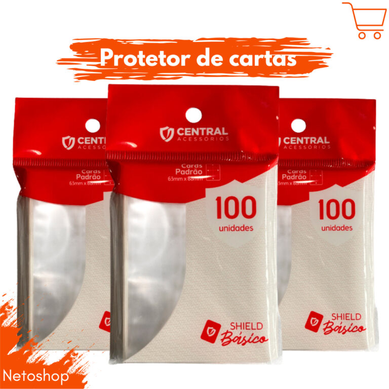 Protetor de Cartas Sleeve Central Shield 63 x 88mm