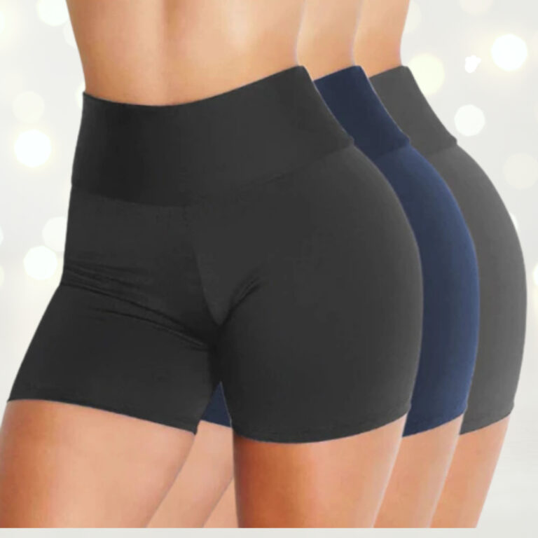 KIT 3 Shorts feminino academia liso Bermudinha mal