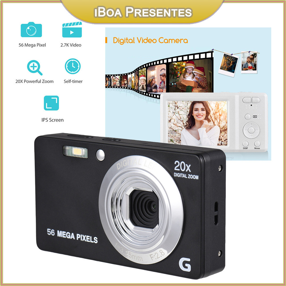 56 Mp Câmera Digital De Alta Definição Portátil 20x 4k Ultra