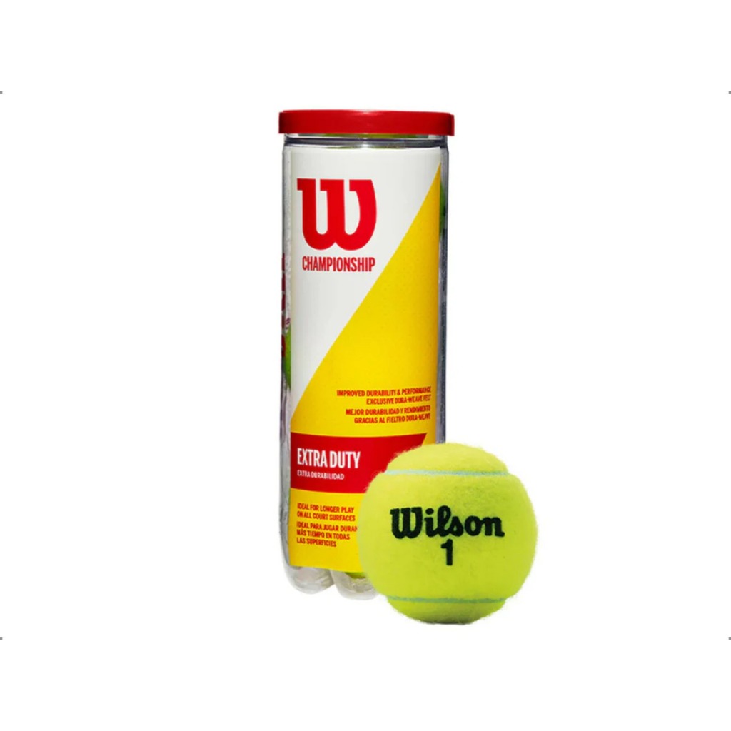 Bola De Tênis Original Wilson Championship Extra Duty Tubo 3 Bolinhas Oficiais Amarelas