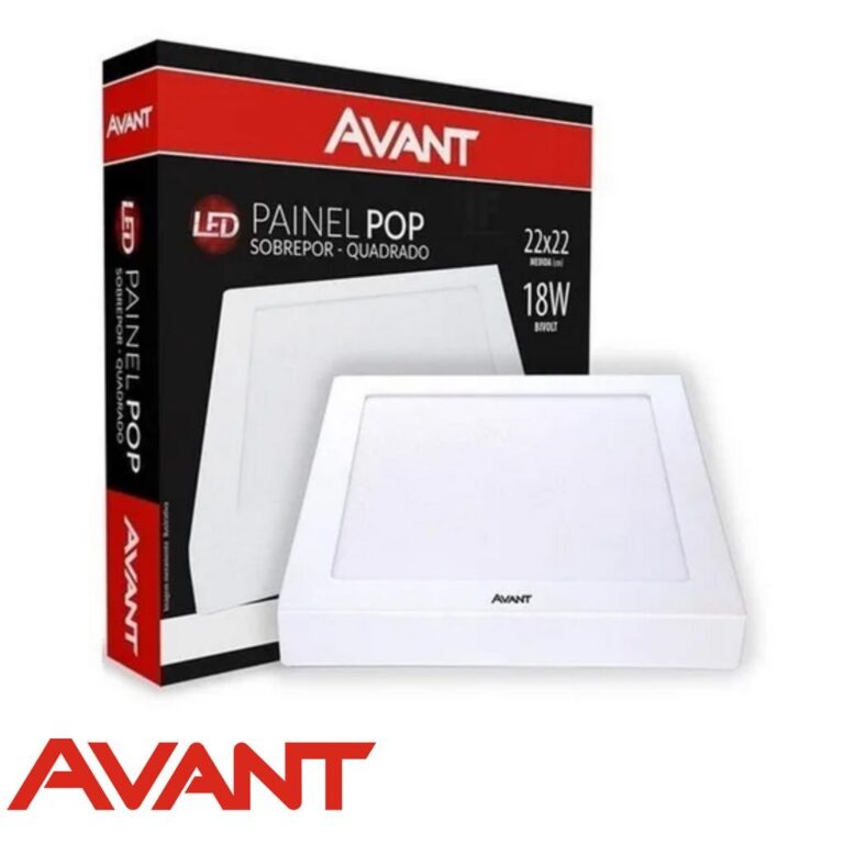 Luminária Plafon Led Painel 18W 22×22 Quadra