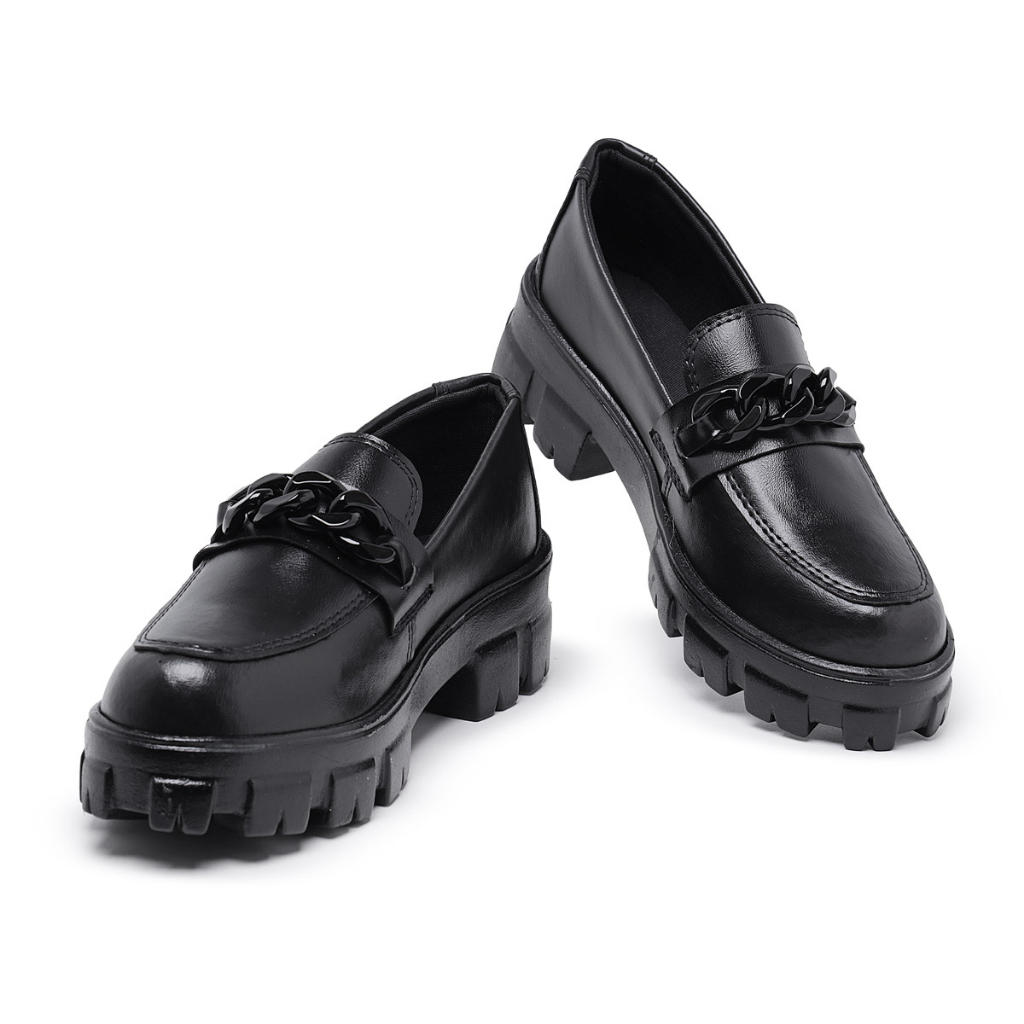 Mocassim Feminino tratorado C Preto