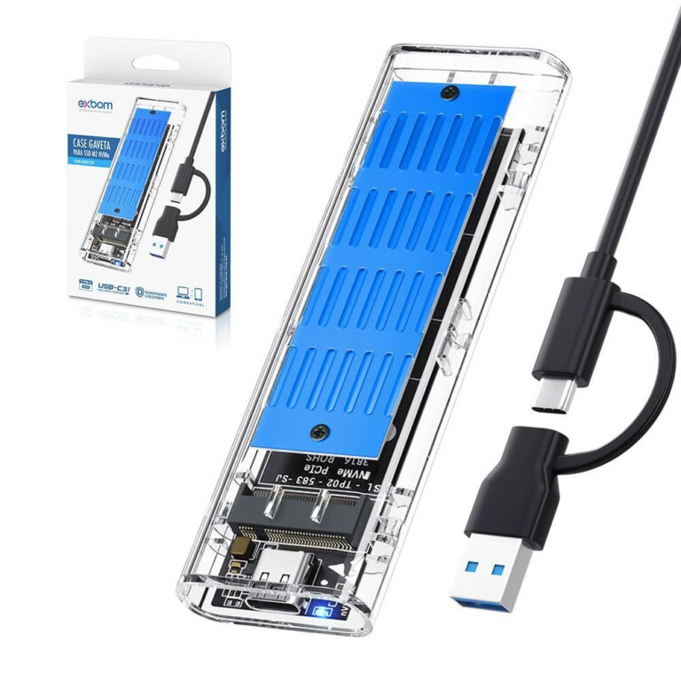 Mini Case transparente para SSD M.2 NVME conector 