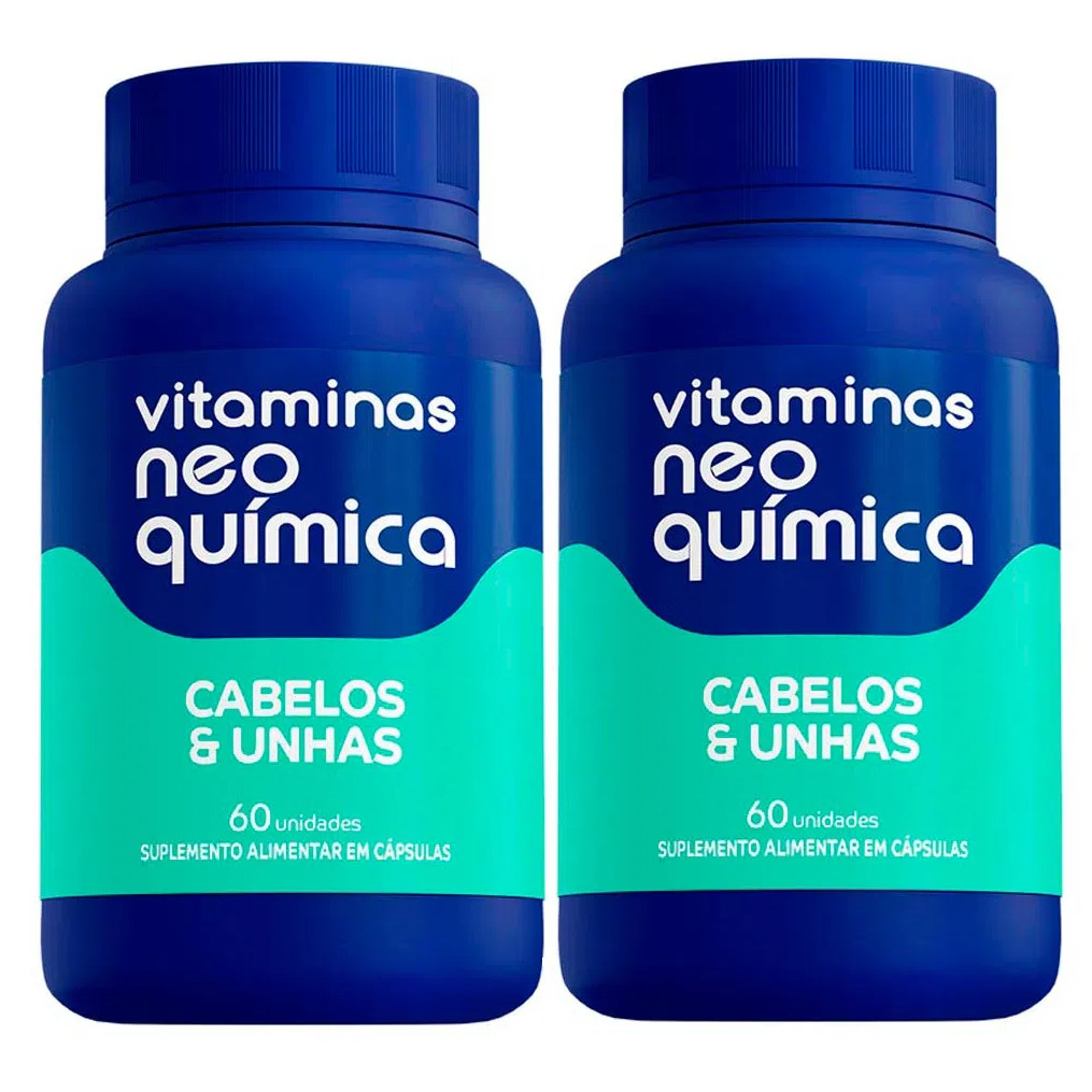 Kit 2 Suplemento Cabelos e Unhas 60 Cápsulas – Neo Química