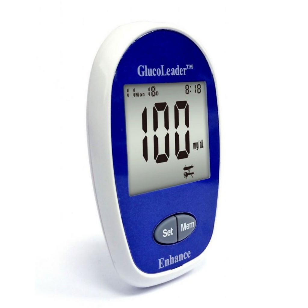 Aparelho de Diabetes Medidor de Glicose Glicemia Digital – Glucoleader