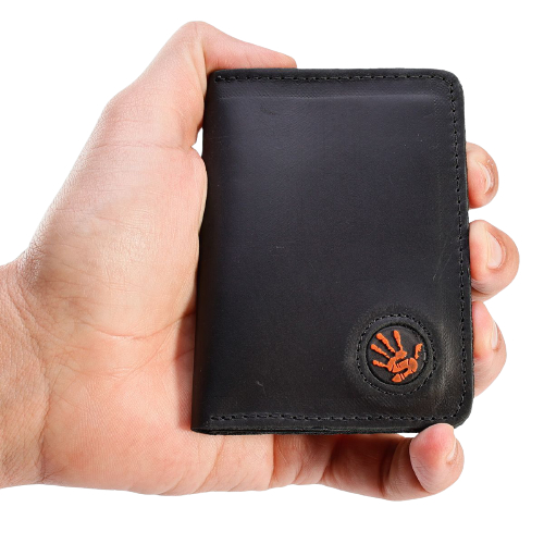 Porta cartão carteira de couro masculina  pequena