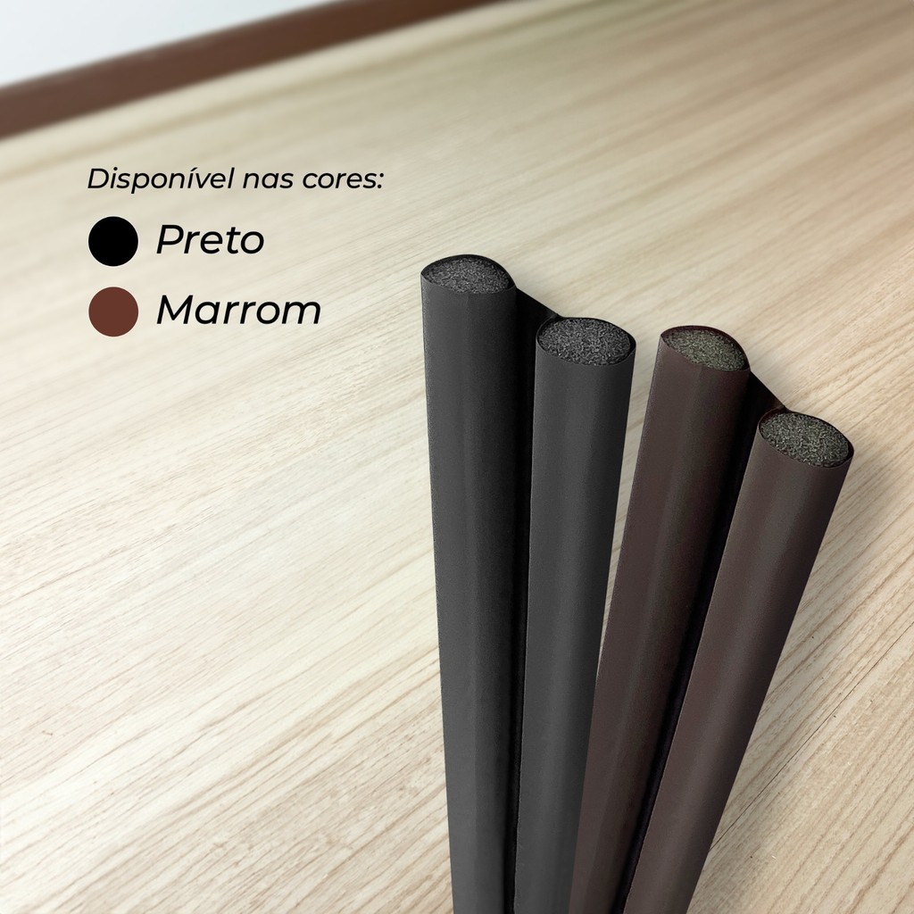 Veda Porta 80cm – Anti Poeira e Insetos – Protetor de Porta Impermeável Preto (Kit 3 unidades)