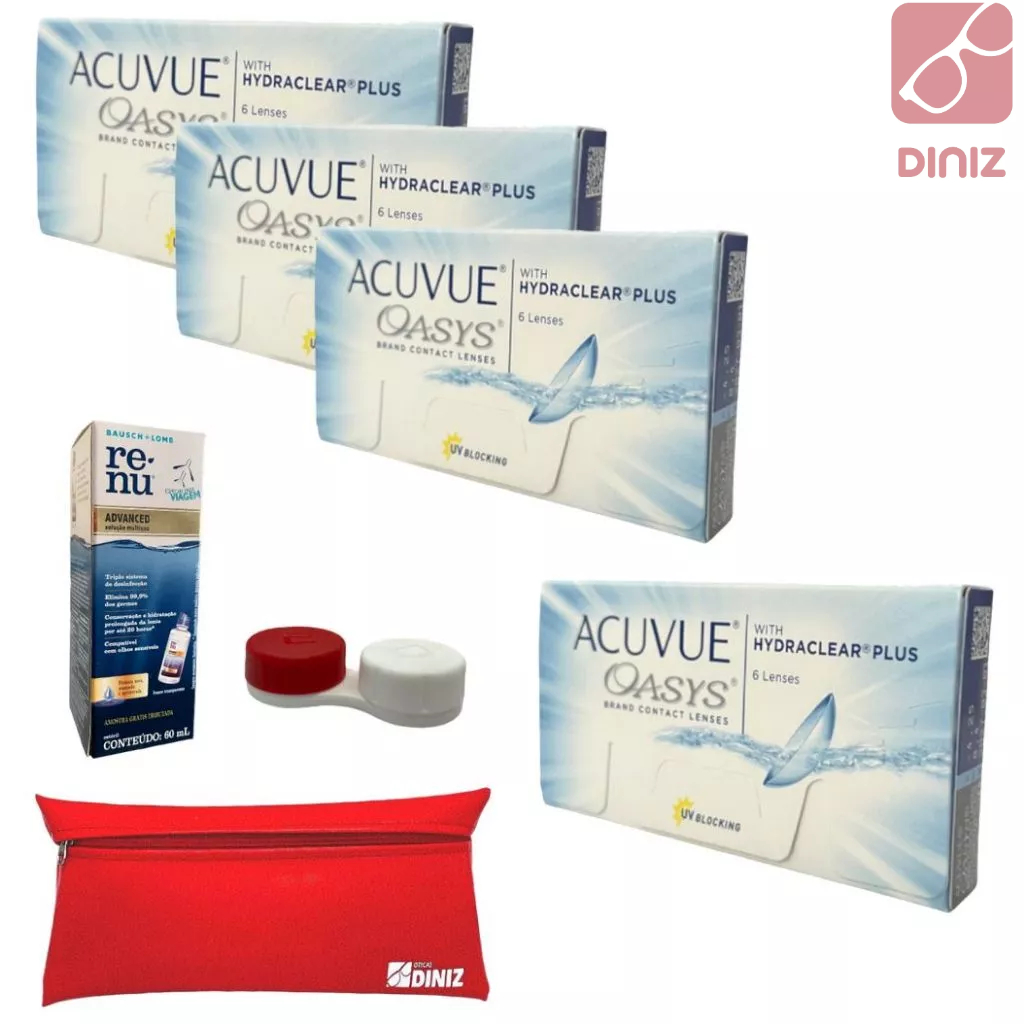 Lente De Contato Acuvue Oasys Combo 3 + 1 Grátis Disponível – PROMOÇÃO – BENEFICIOS