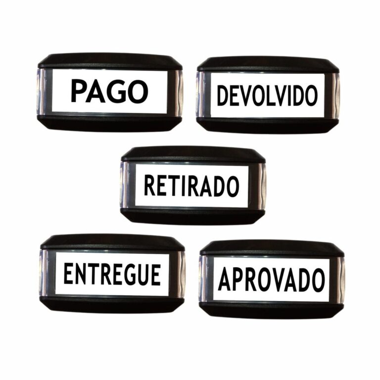 Kit 5 Carimbos Automatico com Dizeres Variados 