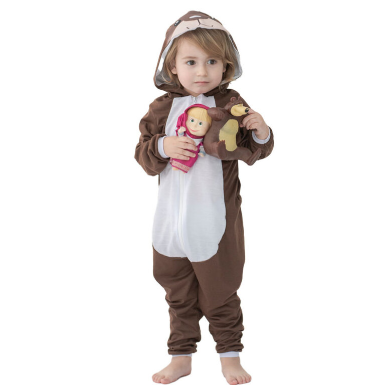 Pijama Infantil Macacão Kigurumi Fantasia Urso Ma