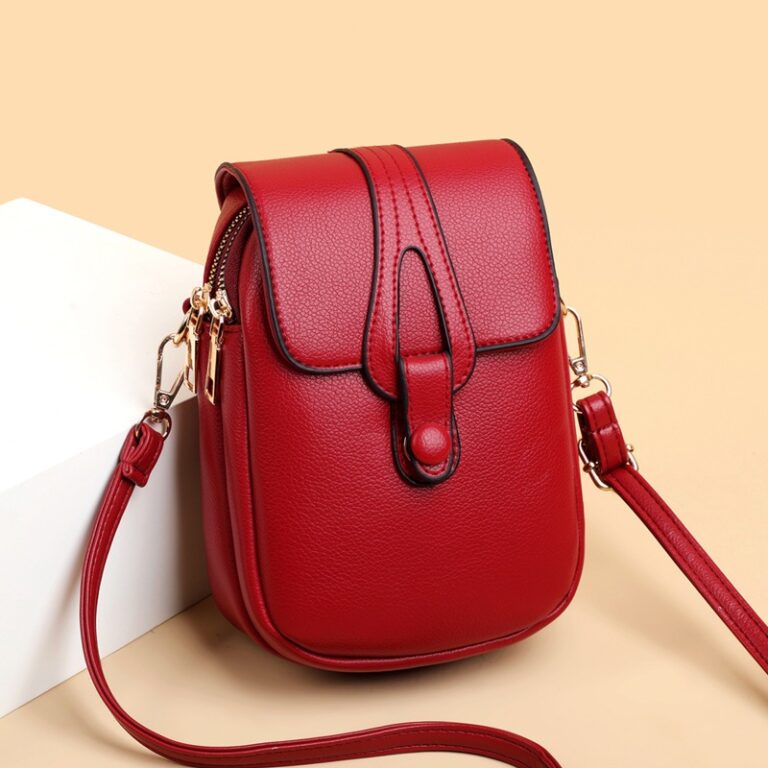 Bolsa Feminina de Couro Legítimo Multifuncional e
