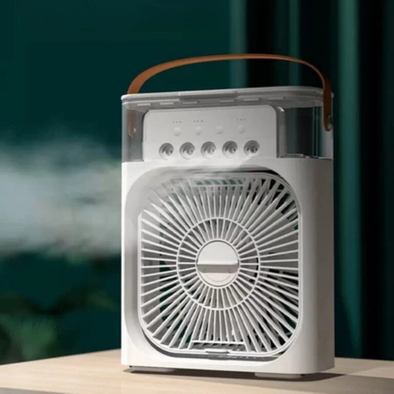 Mini Ventilador e Ar Condicionado Portátil De Mes