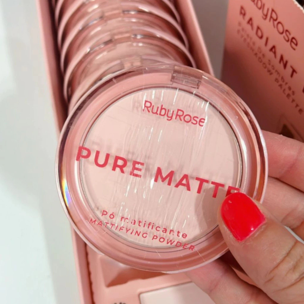 Pó Compacto Matificante Ultrafino Pure Matte Ruby Rose 6,5g – HBM402 Hot Sale