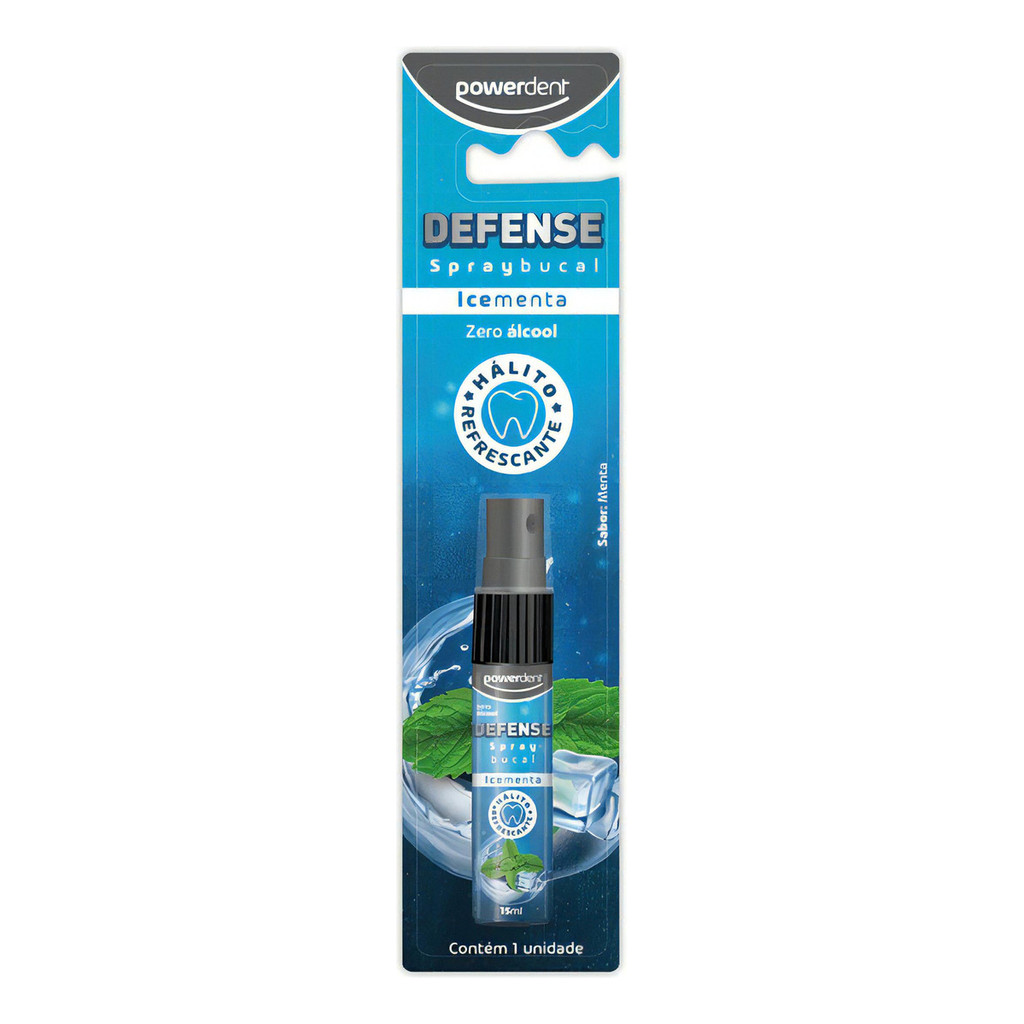 Spray Bucal Defense Ice Menta Elimina Mau Hálito 15ml Powerdent