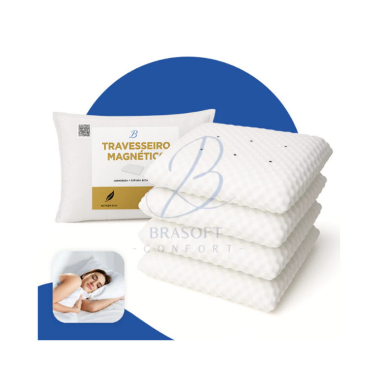 KIT Travesseiro Magnético Anti Ronco Alivia Dor O