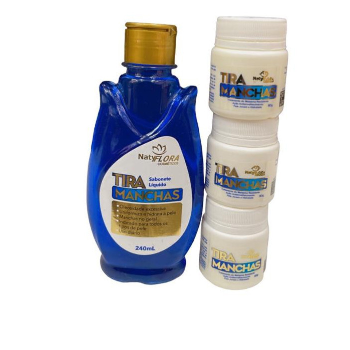 Kit Clareador Tira Manchas Natyflora 3 Cremes 1 Li