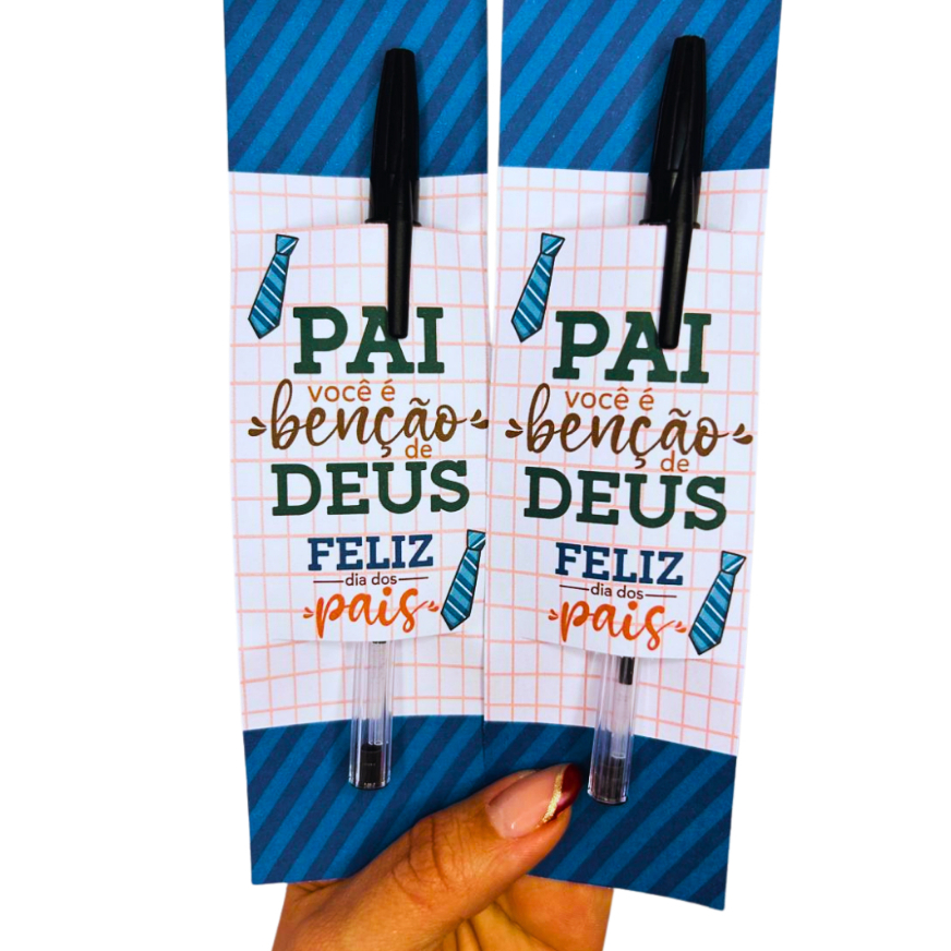 Cartão Com Canetas Mimo Lembrancinha Cliente Dia das Mães Igrejas Mulher Virtuosa