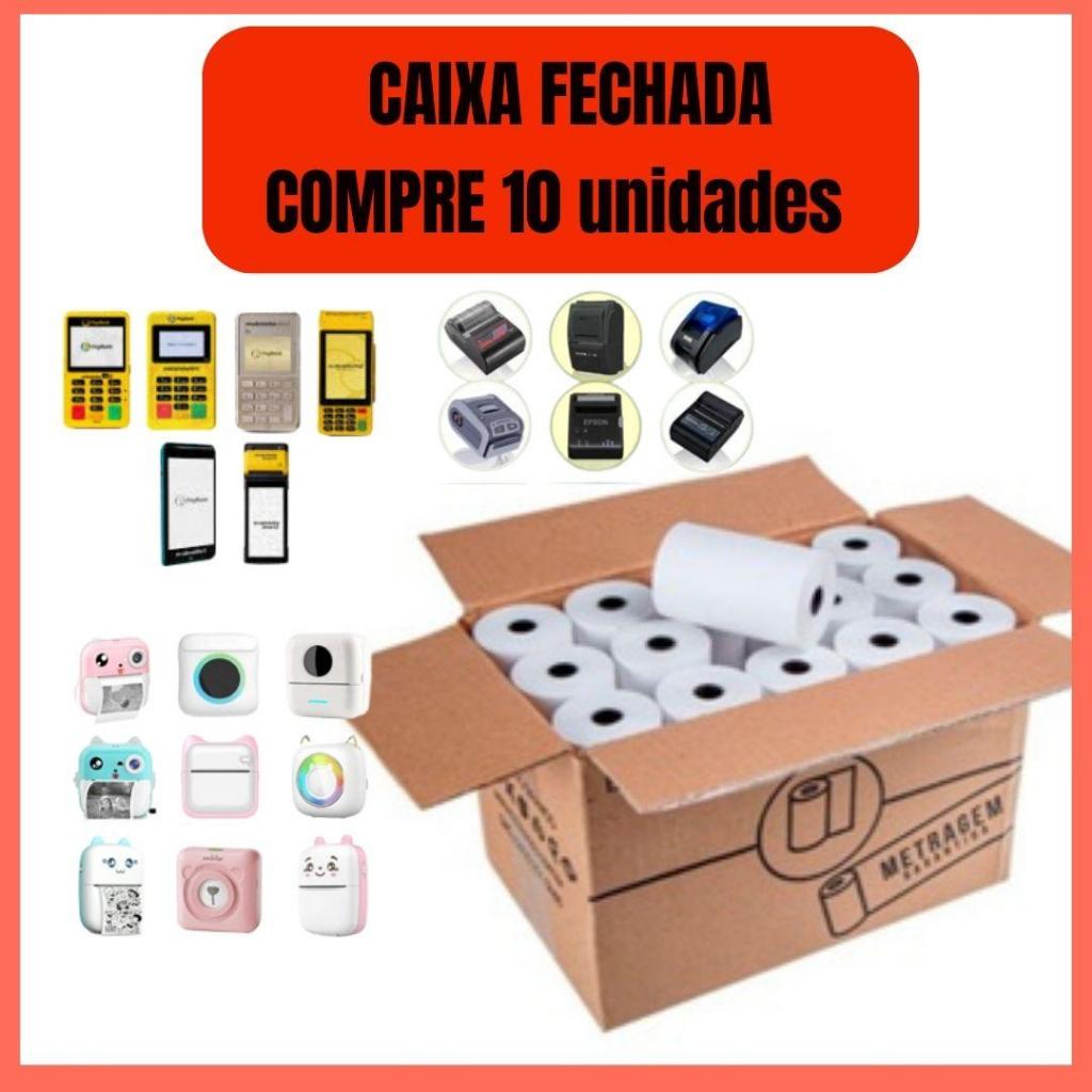 Kit C/10 Bobina Térmica 57X16 P/Maquininha De Cartão