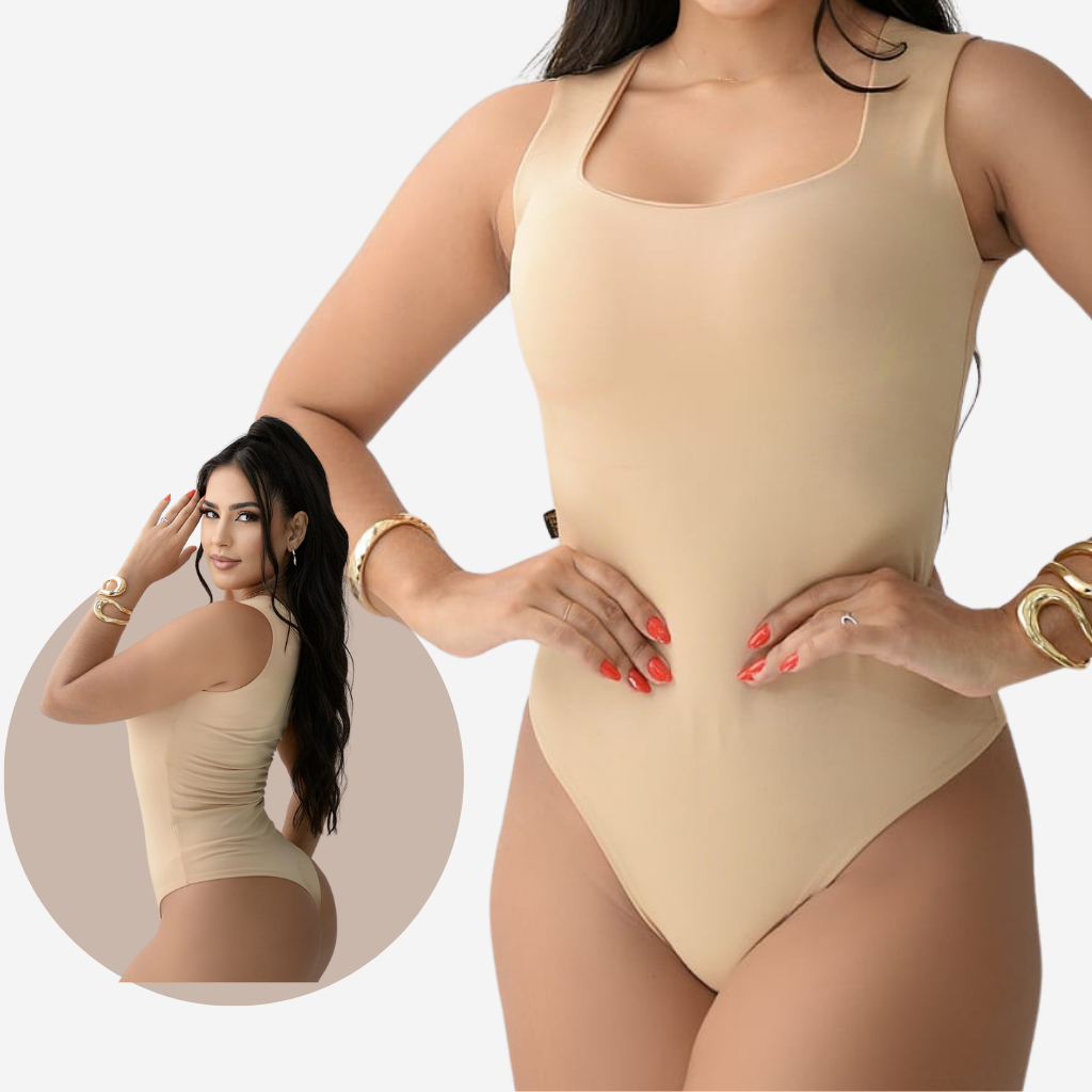Body Bori Feminino Regata Alça Larga Forro Duplo