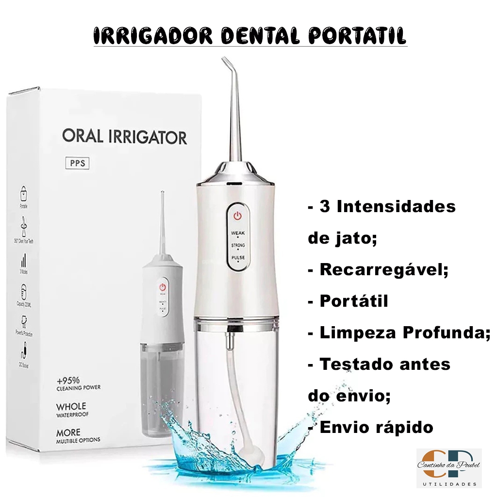 Irrigador Oral Para Implantes Portátil Limpeza Profunda