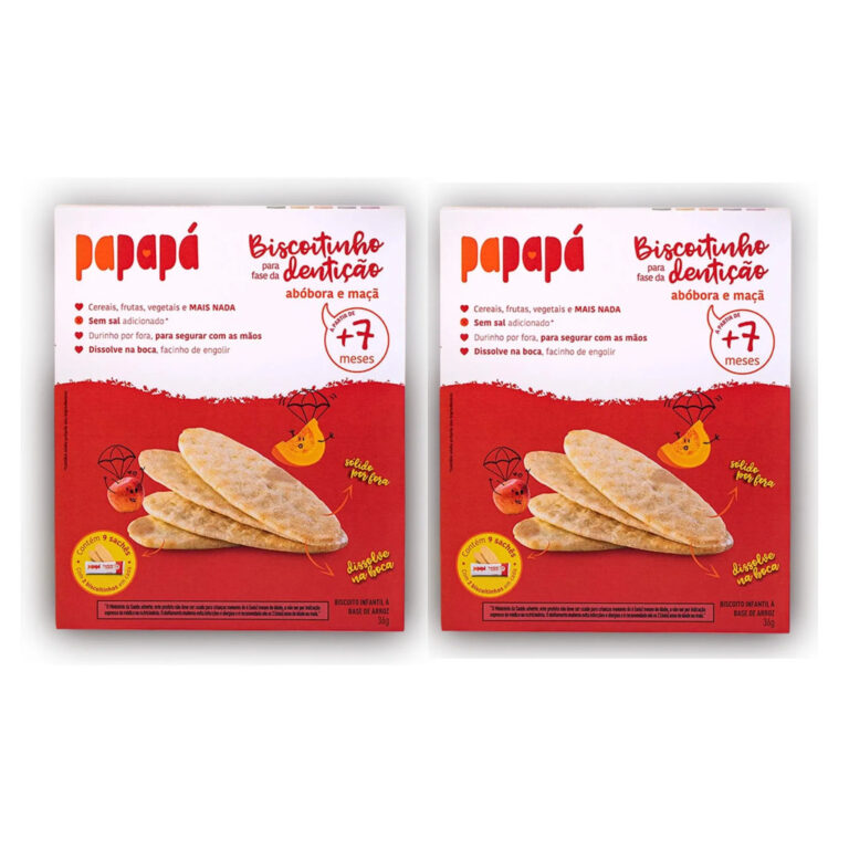 Kit 2x Biscoitinhos Para Dentição Orgânico Maç