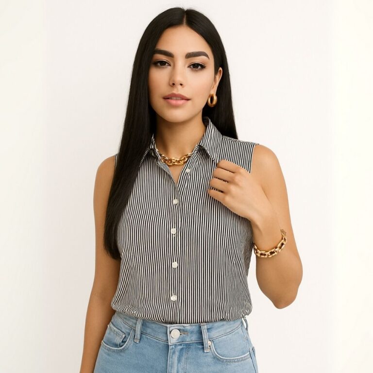 Blusa Regata Feminina Alça Larga Listrada e Lisa 