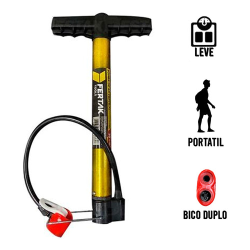 Bomba De Ar Para Encher Com 30Cm Pneu Bike Carro M