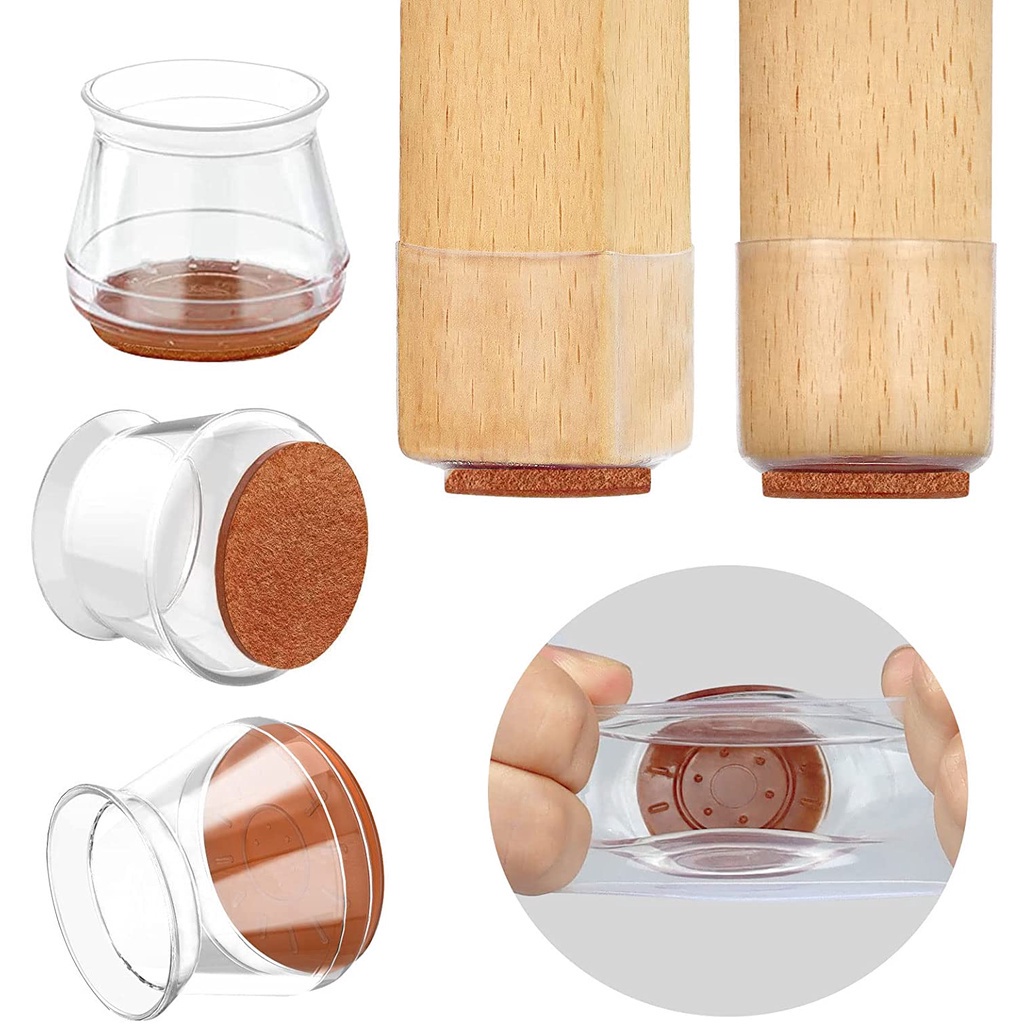 Protetor de Silicone Para Pés de Cadeiras e Mesas , Alta Transparência Cobre , Proteger O Chão Para