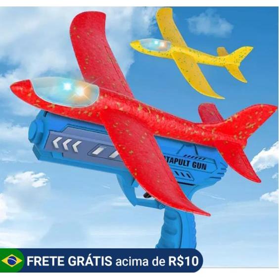 Lançador De Avião(COM LUZ) Planador Brinquedo In